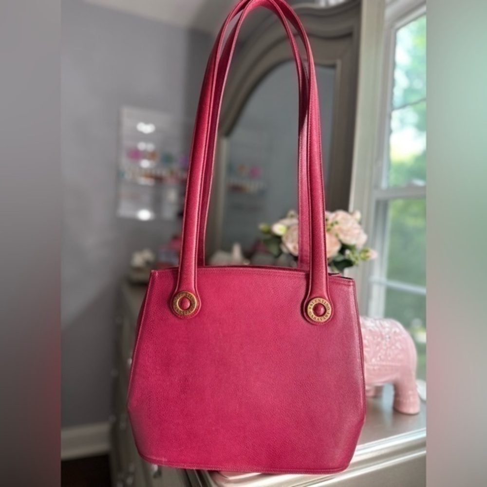 Valentino Garvani Dark Pink Handbag with Long Straps